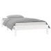 Estructura cama LED sin colchón madera maciza blanco 100x200 cm