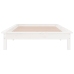 Estructura cama LED sin colchón madera maciza blanco 100x200 cm
