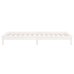 Estructura cama LED sin colchón madera maciza blanco 100x200 cm