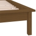 Estructura de cama con LED madera maciza marrón miel 100x200 cm