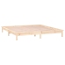 Estructura de cama LED sin colchón madera maciza 120x200 cm