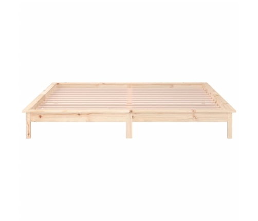 Estructura de cama LED sin colchón madera maciza 120x200 cm