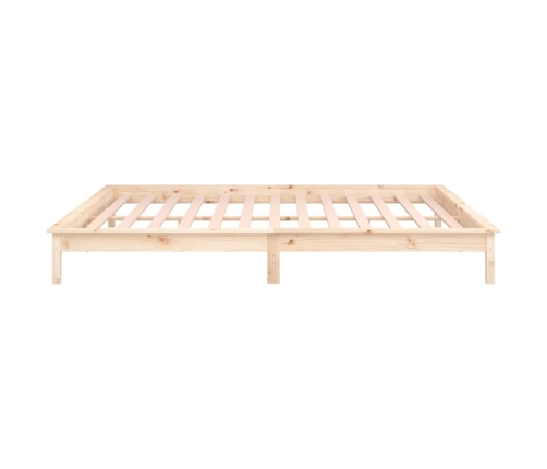 Estructura de cama LED sin colchón madera maciza 120x200 cm