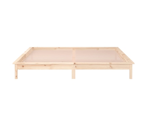 vidaXL Estructura de cama con LED madera maciza King Size 150x200 cm