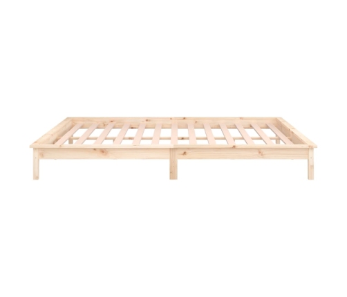 vidaXL Estructura de cama con LED madera maciza King Size 150x200 cm