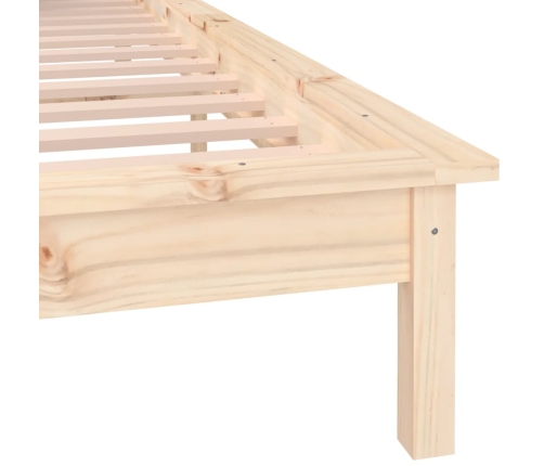 vidaXL Estructura de cama con LED madera maciza King Size 150x200 cm