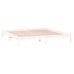 Estructura de cama con LEDs madera maciza blanca 150x200 cm