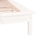 Estructura cama LED sin colchón madera maciza blanco 160x200 cm