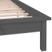 Estructura de cama con LED madera maciza gris 160x200 cm