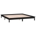 Estructura de cama con LED madera maciza negra 160x200 cm