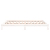 Estructura de cama con LED madera maciza blanca 180x200 cm