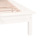 Estructura de cama con LED madera maciza blanca 180x200 cm