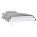 Estructura de cama con LED madera maciza blanca 75x190 cm