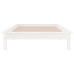 Estructura de cama con LED madera maciza blanca 75x190 cm