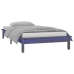 Estructura de cama con LED madera maciza gris 75x190 cm