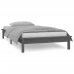 Estructura de cama con LED madera maciza gris 75x190 cm