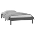 Estructura de cama con LED madera maciza gris 75x190 cm