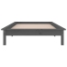 Estructura de cama con LED madera maciza gris 75x190 cm