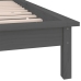 Estructura de cama con LED madera maciza gris 75x190 cm