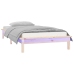 Estructura de cama con LED madera maciza 90x190 cm