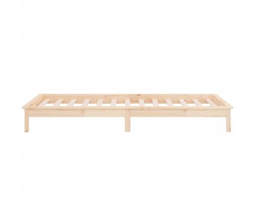 Estructura de cama con LED madera maciza 90x190 cm