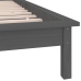 Estructura de cama con LED madera maciza gris 90x190 cm