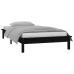 Estructura de cama con LED madera maciza negra 90x190 cm