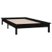 Estructura de cama con LED madera maciza negra 90x190 cm