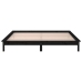 vidaXL Estructura de cama doble con LED madera maciza negra 120x190 cm