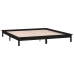 Estructura de cama con LED madera maciza negro 135x190 cm