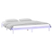 vidaXL Estructura de cama con LED madera maciza blanco 140x190 cm