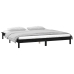 Estructura de cama con LED madera maciza negro 140x190 cm