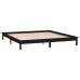 Estructura de cama con LED madera maciza negro 140x190 cm