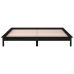 Estructura de cama con LED madera maciza negro 140x190 cm