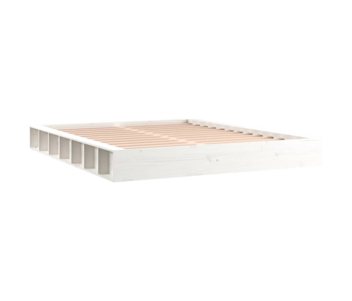 Estructura cama de madera maciza blanca super king 180x200 cm