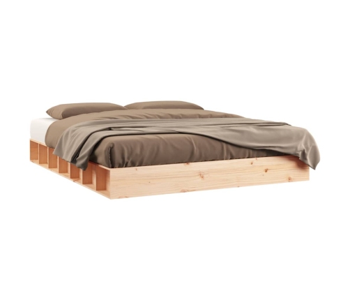 Estructura de cama de madera maciza 160x200 cm