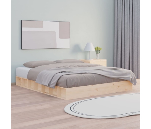 Estructura de cama de madera maciza 160x200 cm