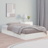 vidaXL Estructura de cama madera maciza blanco 100x200 cm