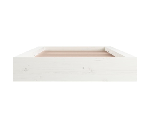 vidaXL Estructura de cama de madera maciza blanca 90x200 cm