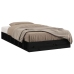 Estructura cama madera maciza individual negro 75x190 cm