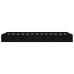 Estructura cama madera maciza individual negro 75x190 cm