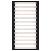 Estructura cama madera maciza individual negro 75x190 cm