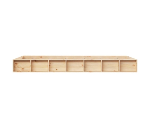 Estructura de cama individual de madera maciza 90x190 cm