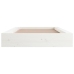 Estructura de cama individual de madera maciza blanco 90x190 cm