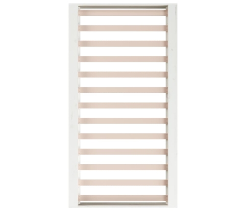 Estructura de cama individual de madera maciza blanco 90x190 cm