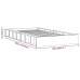 Estructura de cama individual de madera maciza blanco 90x190 cm