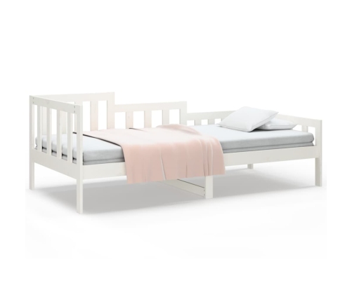 Sofá cama sin colchón madera maciza de pino blanco 90x190 cm