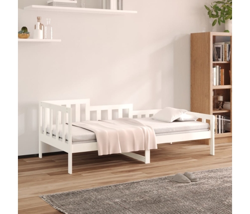 Sofá cama sin colchón madera maciza de pino blanco 90x190 cm