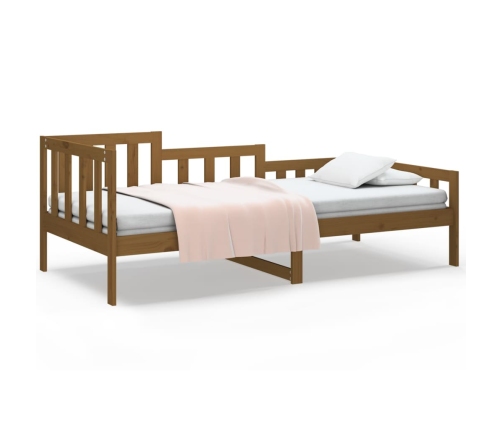 vidaXL Sofá cama de madera maciza de pino marrón miel 90x190 cm