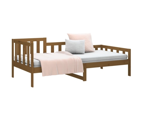 vidaXL Sofá cama de madera maciza de pino marrón miel 90x190 cm